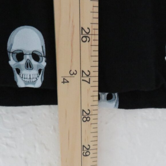 Denim & Flower* Men's Short Sleeve Button Down Straight Hem Skulls Shirt~ Large - Picture 8 of 11